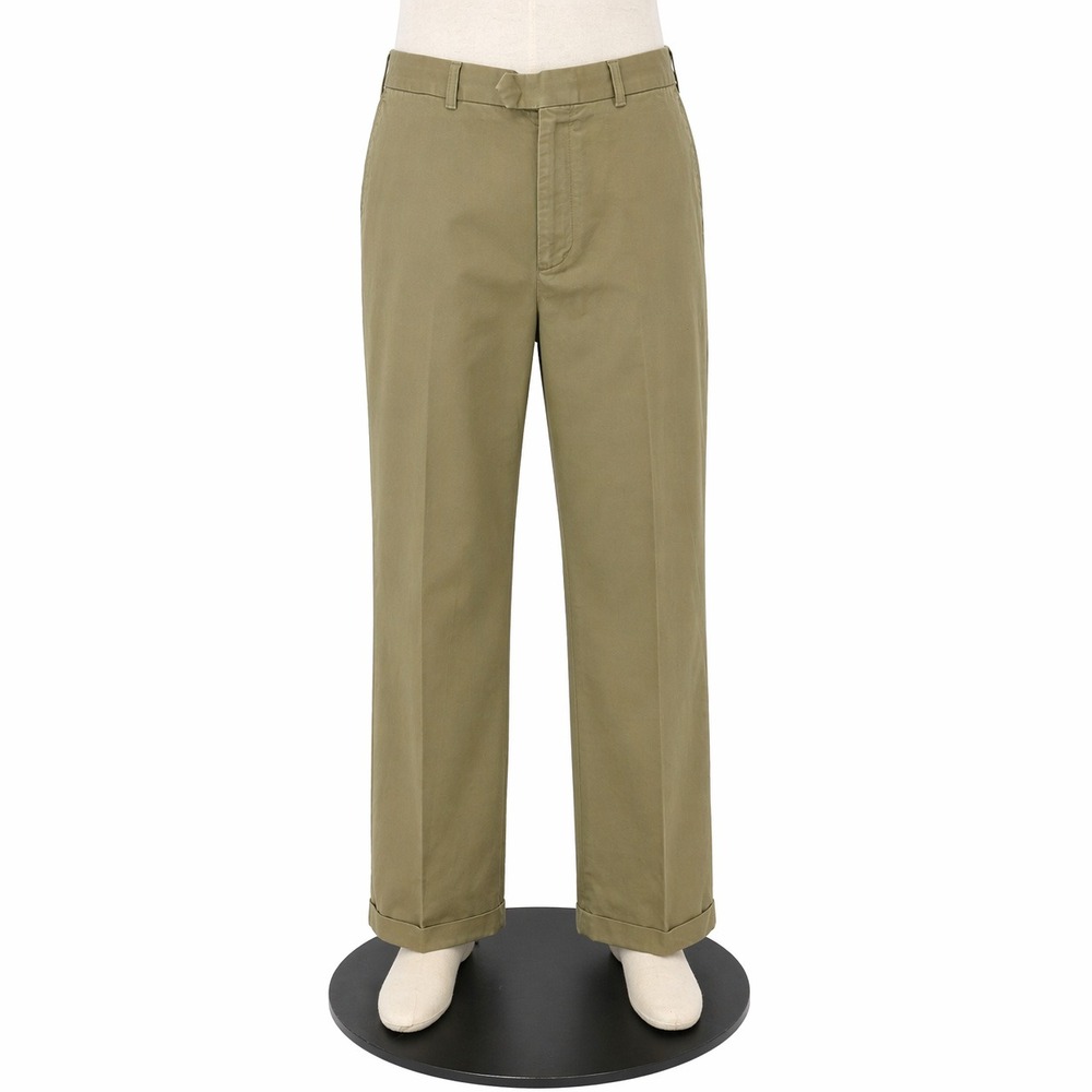 IZOD Men's Khaki Chino Pants 36x32 100% Cotton Flat Front Classic Fit Beige